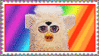 furby on rainbow background 3